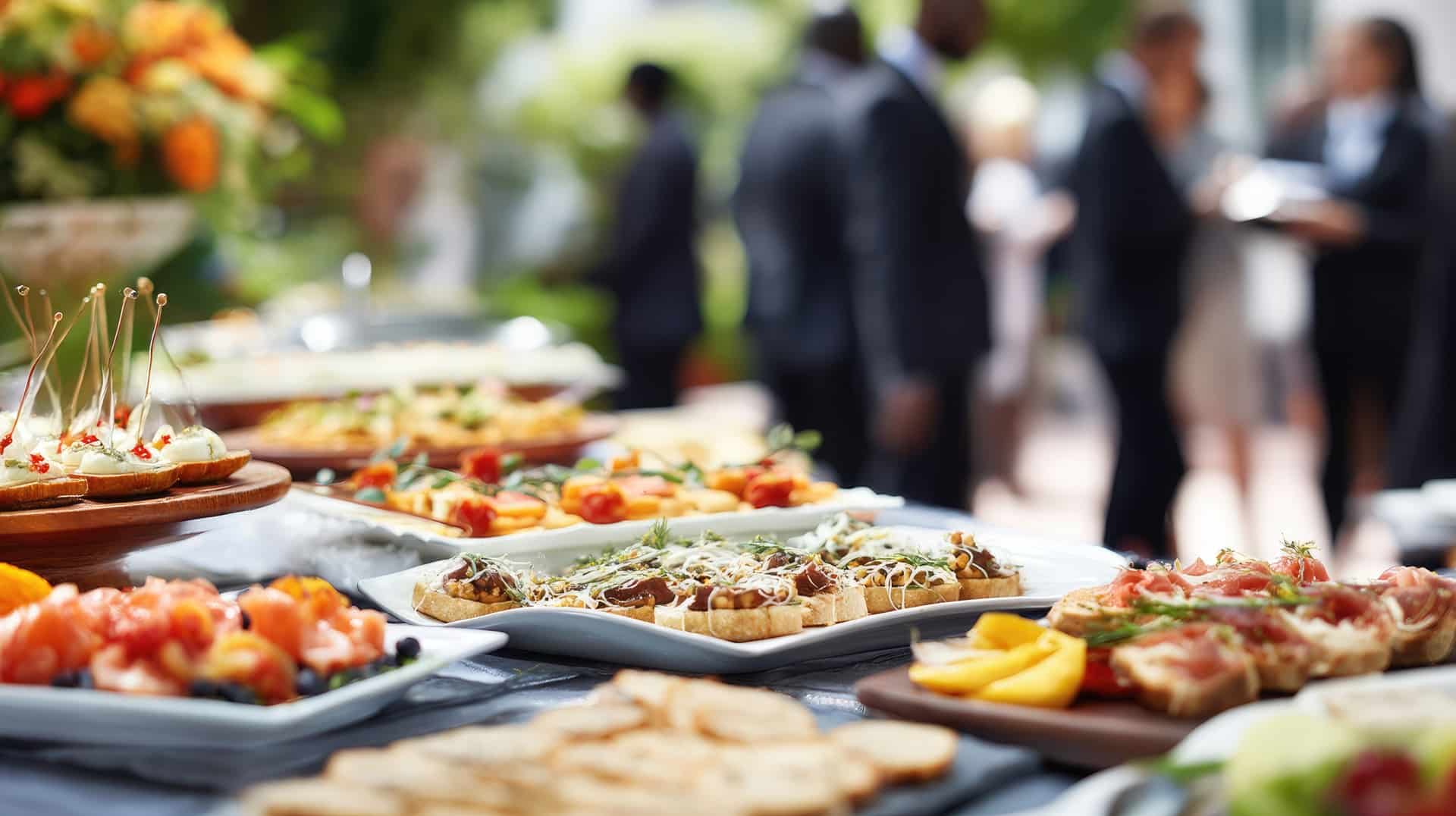 Buffet mit Fingerfood im Freien | Hochzeit Bauernhof
