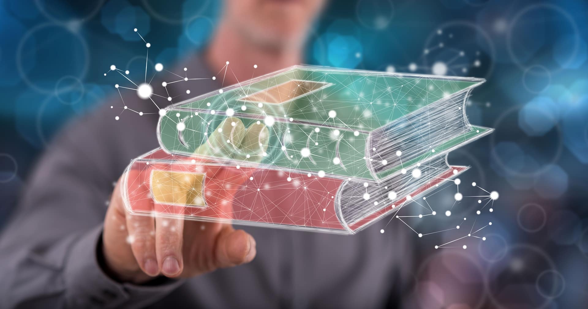 Vernetzte Ordner als Symbol für digitales Lernen | E-Learning Content