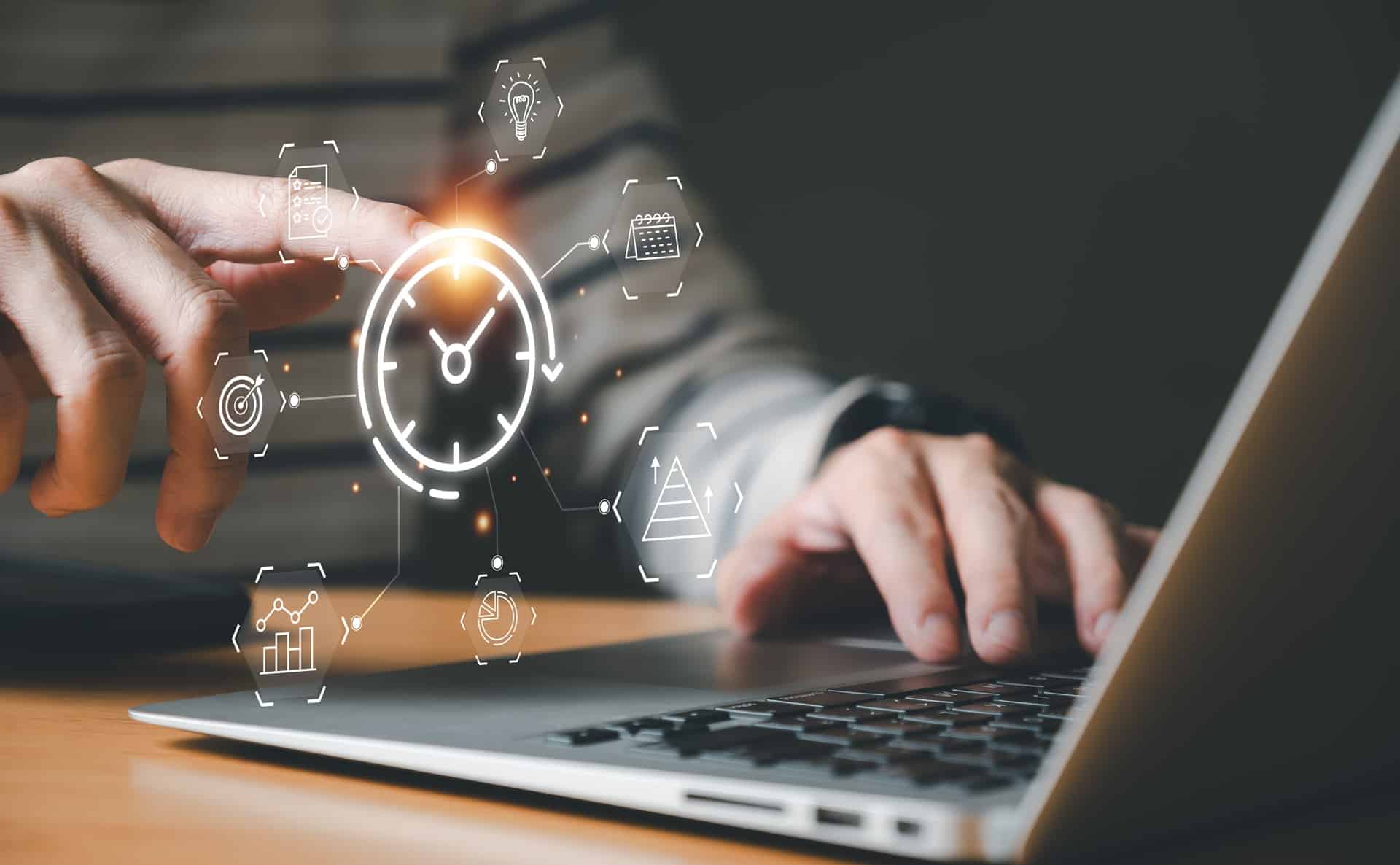 Digitale Uhr über Laptopsteuerung | Lohnbüro