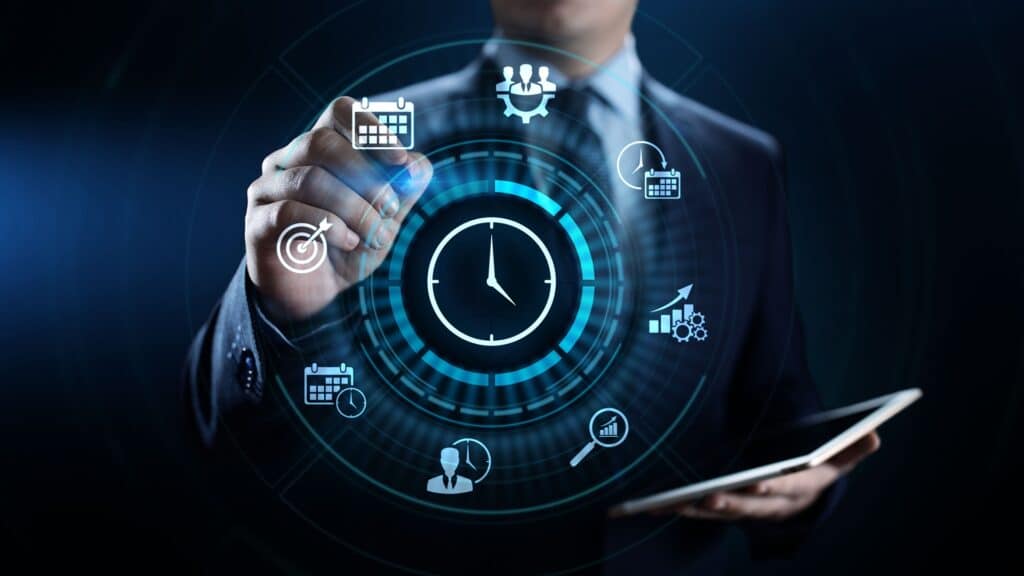 Digitale Zeitplanung mit Symbolen | Lohnbüro